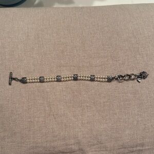 Brighton Silver and Pearl Beaded Bracelet